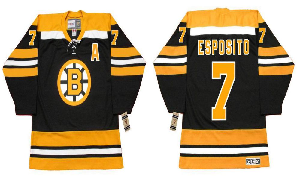 2019 Men Boston Bruins #7 Esposito Black CCM NHL jerseys